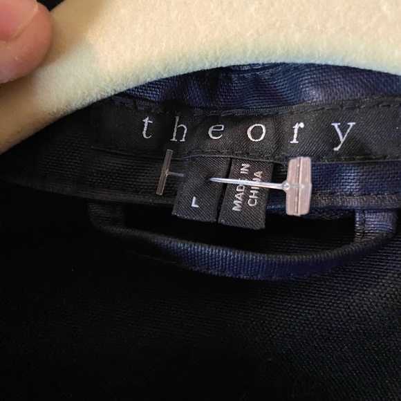 Theory navy blue resin jkt large - Picture 11 of 11